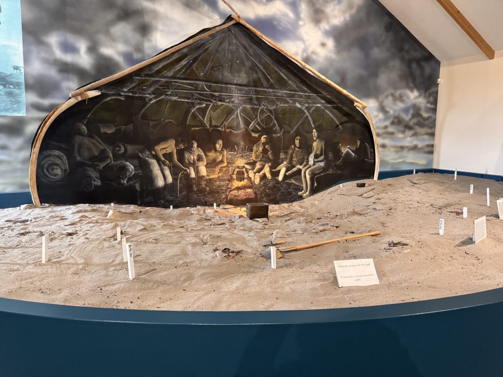 Whale bone (from beached whales, not hunted) and seal skins would make the rafters and roof.